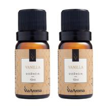 Essências Via Aroma Kit com 2 unidades Vanilla Aromaterapia Difusor Ambiente Perfumado - Kit Via Aroma