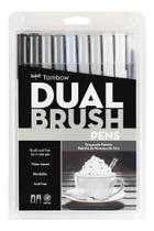 Est Caneta Dual Brush Grayscale C/10 Cores Tombow