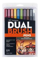 Est Caneta Dual Brush Muted C/10 Cores Tombow