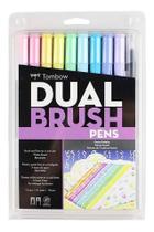 Est Caneta Dual Brush Pastel C/10 Cores Tombow