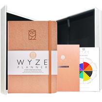 Estabelecimento de metas do Planner Wyze Planner Pro 12 meses em ouro rosa