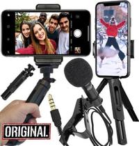 Estabilizador de Imagem Monopod Suporte Apoio de Celular Microfone Lapela Smartphone Tripé Foto Stedycam Soleste Mobile