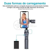 Estabilizador de Mão Eletrônico Portátil Gimbal S5B 3 Eixos Bluetooth USB Câmera Celular Smartphone