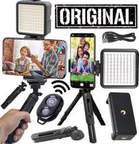 Estabilizador de Mão Suporte Celular Câmera + Luminária Luz Led Steadicam Acessórios de Filmagem Gravação Vídeo Completo Estabilizador de Mão Suporte Celular Câmera + Luminária Luz Led Steadicam Acessórios de Filmagem Gravação Vídeo Completo