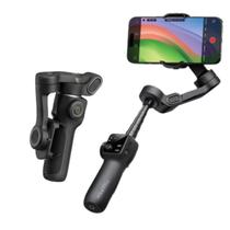Estabilizador De Smartphone Profissional Gimbal Rastreio Facial Bluetooth Haste Extensora 20 cm 3 Eixos