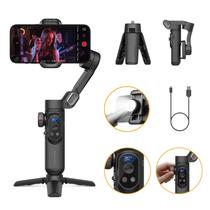 Estabilizador Gimbal De 3 Eixos Para Smartphone AOCHUAN XPro Para iPhone Android Com Efeito De Luz