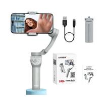 Estabilizador Gimbal De 3 Eixos Portátil Com Luz De Preenchimento E Rastreamento Facial Para