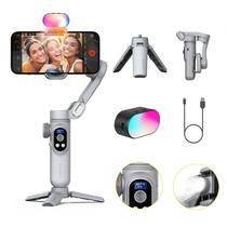 Estabilizador Gimbal De Smartphone 3 Eixos Com Iluminação RGB Para iPhone E Android AOCHUAN XPro