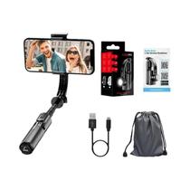 Estabilizador Gimbal Portátil Giratório 360 Para iPhone Android Smartphone Com Tripé Monopé De Luz
