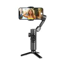 Estabilizador Gimbal Portátil para Smartphone com Luz de Preenchimento - 3 Eixos e Rastreamento Facial