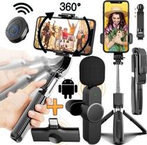 Estabilizador Monopé Tripé Suporte de Celular Smartphone Microfone Lapela Sem Fio Profissional Android Tipo C Universal - LEFFA SHOP