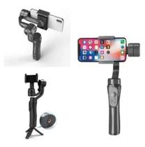 Estabilizador portátil Gimbal de 3 eixos Tripé celular de 3 eixos, cor preta