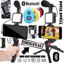 Estabilizador Suporte Celular Steadicam Smartphone Câmeras Luz Led Flash Led Foto e Vídeo Extensor Microfone Direcional