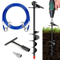 Estaca de gravata para cães HEPFLANZE Heavy Duty 360, giratória de 14 polegadas