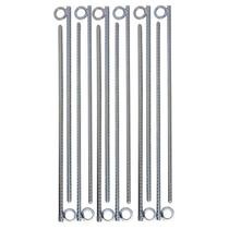 Estaca p/barraca 30 cm aço ca-50 (4,2mm) com 12 unidades