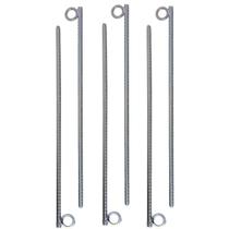Estaca Para Barraca 30 Cm 4,2 Mm Kit 6 Unid Aço Galvanizado