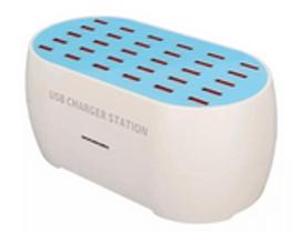 Estação Carregador USB Hub, 30 Multi Ports, Carregamento Rápido Suporte