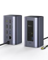 Estação de acoplamento Baseus Nomos Win Air (12 em 1) Dual 4K HDMI Estação de acoplamento Baseus Nomos Win Air (12 em 1) Dual 4K HDMI