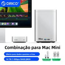 Estação De Acoplamento Mac Mini M4 pro ORICO MiniTower Com Sistema De Armazenamento Híbrido De