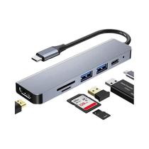 Estação de acoplamento tipo C 8 em 1, com um hub USB C com portas RJ45 e PD