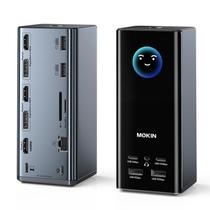 Estação de Acoplamento USB C MOKiN Tripla 3 HDMI 2 DP 100W PD Estação de Acoplamento USB C MOKiN Tripla 3 HDMI 2 DP 100W PD