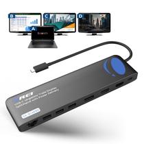 Estação de Acoplamento USB-C OREI SX-3C4K85 para Três Monitores 85W PD Estação de Acoplamento USB-C OREI SX-3C4K85 para Três Monitores 85W PD