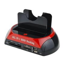 Estação de ancoragem de disco rígido Dual Slots Usb 3.0 para Sata Ide Hd