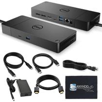 Estação de ancoragem Dell WD19S 130W com adaptador de alimentação e cabos
