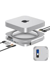 Estação de ancoragem GEWOKLIY Mac mini Studio Hub com gabinete SSD 4K HDMI