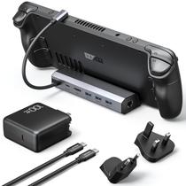 Estação de ancoragem JSAUX 6 em 1 com carregador de 100 W para ROG Ally/Steam Deck/Legion Go/MSI Claw