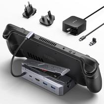 Estação de ancoragem JSAUX M.2 6 em 1 com adaptador AC de 65 W para Steam Deck