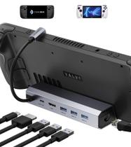 Estação de ancoragem JSAUX para Steam Deck/ROG Ally 6 em 1 4K @60Hz Estação de ancoragem JSAUX para Steam Deck/ROG Ally 6 em 1 4K @60Hz