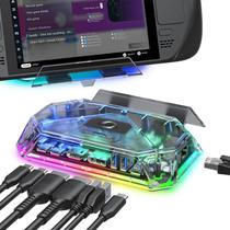 Estação de ancoragem JSAUX RGB 12 em 1 para Steam Deck (OLED) /ROG Ally/Legion Go