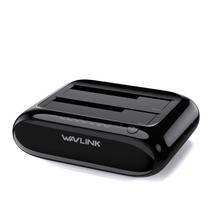 Estação de ancoragem para disco rígido WAVLINK Dual Bay USB 3.0 para SATA Estação de ancoragem para disco rígido WAVLINK Dual Bay USB 3.0 para SATA