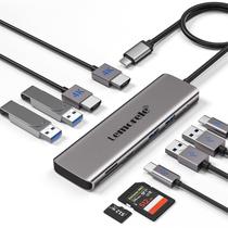 Estação de ancoragem para laptop Lemorele Dual HDMI 10 em 1 Hub USB-C