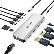 Estação de ancoragem para laptop WAVLINK WL-UMD303 Hub USB-C 12 em 1