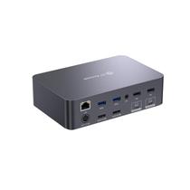 Estação de ancoragem para switch KVM AV Access 2 monitores 2 laptops 4K
