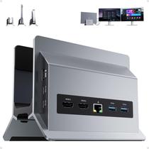 Estação de ancoragem PULWTOP 11 em 1 USB C Dual Monitor 4K 60Hz