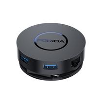 Estação de ancoragem USB C FORIDA Dual HDMI 4K 100W PD preta