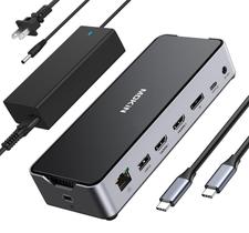 Estação de ancoragem USB C MOKin 3 monitores com 2 HDMI DisplayPort Estação de ancoragem USB C MOKin 3 monitores com 2 HDMI DisplayPort