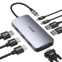 Estação de Ancoragem USB-C MOKin com Monitor Duplo (HDMI e VGA) e USB 3.0