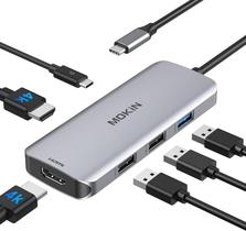 Estação de ancoragem USB C para adaptador HDMI duplo MOKin para Windows Estação de ancoragem USB C para adaptador HDMI duplo MOKin para Windows