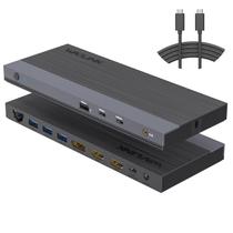 Estação de ancoragem USB C WAVLINK Dual HDMI DisplayPort 8K Estação de ancoragem USB C WAVLINK Dual HDMI DisplayPort 8K