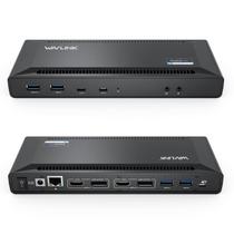 Estação de Ancoragem USB-C WAVLINK - Suporte para Dois Monitores 5K/4K