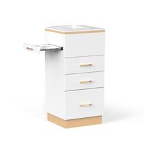 Estação de Armazenamento para Salão OmySalon 3 Gavetas Branco Dourado Estação de Armazenamento para Salão OmySalon 3 Gavetas Branco Dourado