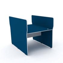 Estação De Atendimento Dupla Inicial Maxxi Pandin 1,20 M Azul e Cinza Estação De Atendimento Dupla Inicial Maxxi Pandin 1,20 M Azul e Cinza