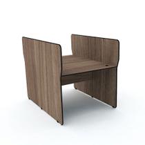 Estação De Atendimento Dupla Inicial Maxxi Pandin 1,20 M Walnut e Preto Estação De Atendimento Dupla Inicial Maxxi Pandin 1,20 M Walnut e Preto