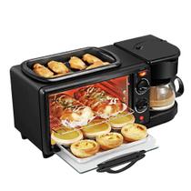 Estação de café da manhã inteligente 3 em 1, cafeteira com temporizador de desligamento automático, máquina de cozinhar