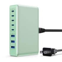 Estação de carregamento AONIMI USB C 300W GaN IV 8 portas PD 100W
