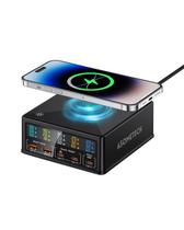 Estação de carregamento ASOMETECH 160 W 5 portas USB C com 65 W PD, QC3.0 Estação de carregamento ASOMETECH 160 W 5 portas USB C com 65 W PD, QC3.0